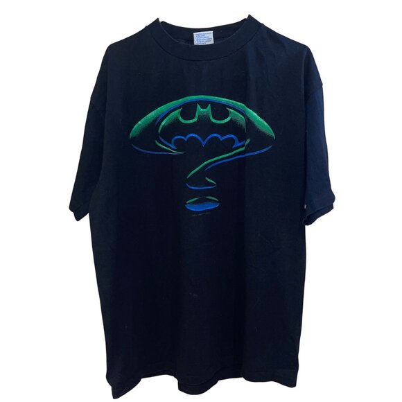 All Sport Vintage Mens Tee Shirt Size XL Black 1995 Batman Forever Two Sided - Picture 11 of 11